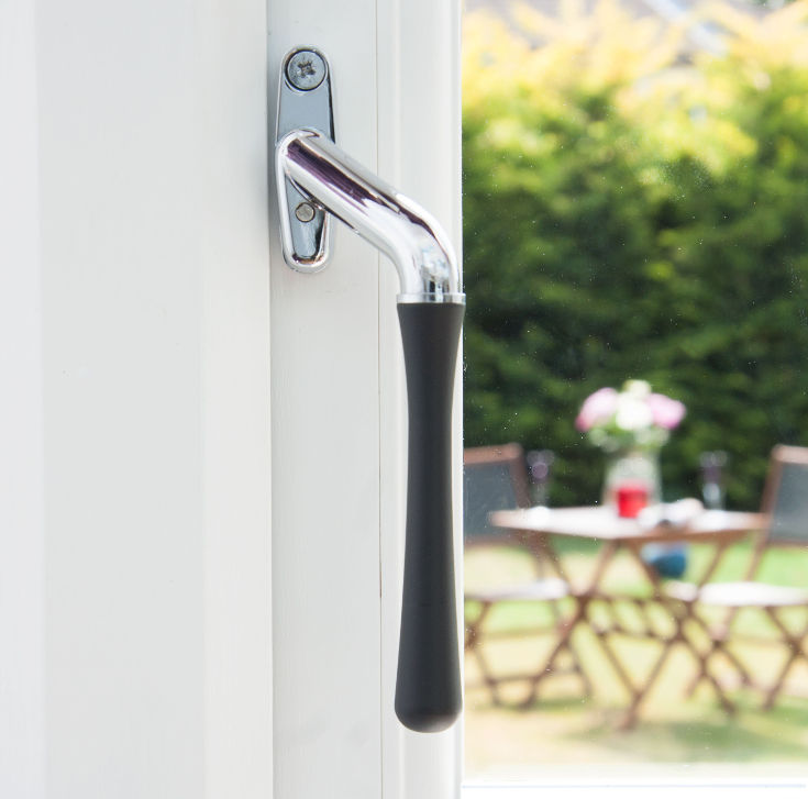 Window handles for sale in the UK - black teardrop